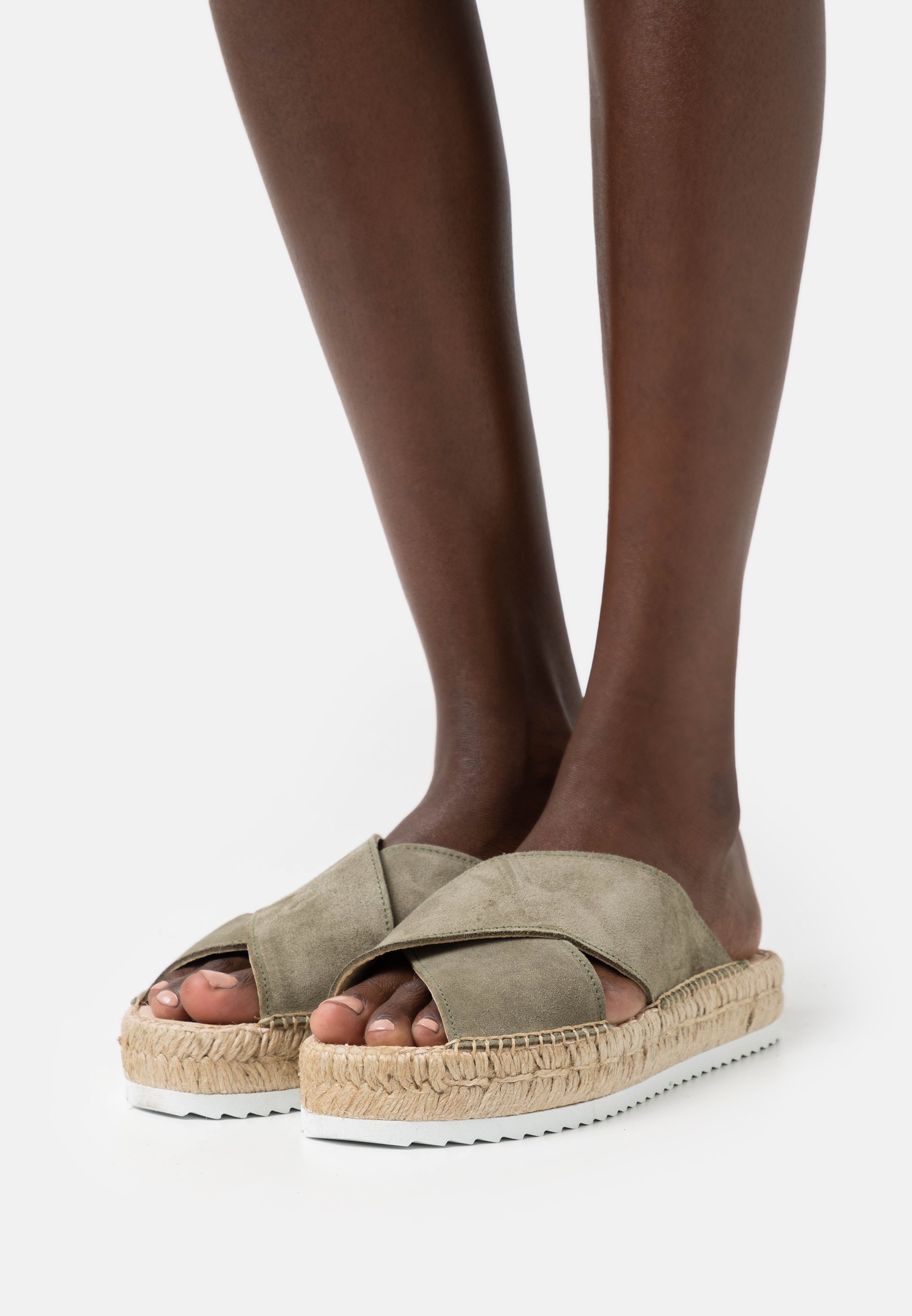 Espadrij l´originale CROISETTE LOW - Muiltjes - olive/olijfgroen -  Zalando.nl