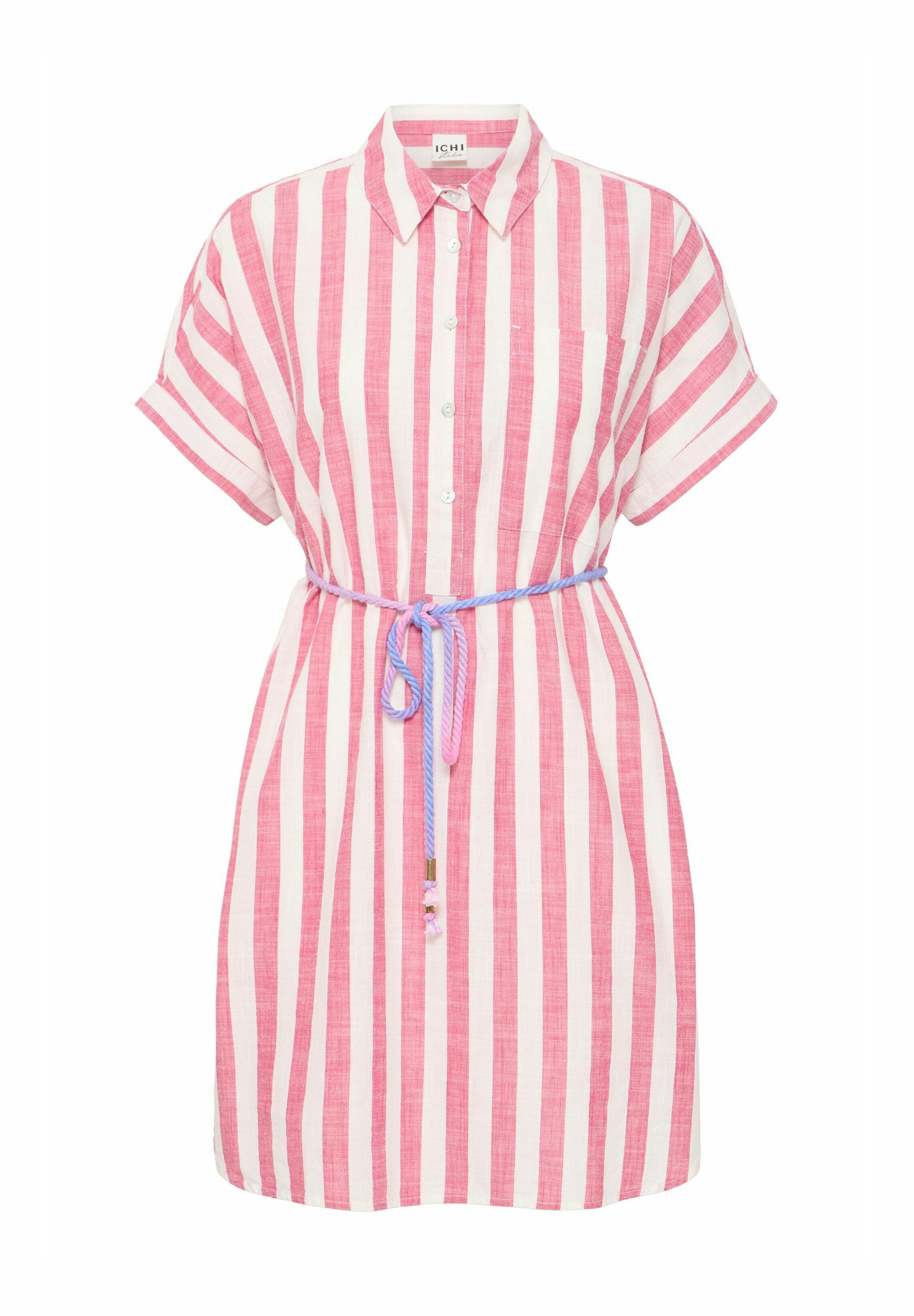 売れ筋商品|||イチ シャツ レディース トップス IHLOLIA - Blouse - bright rose white stripe IHLOLIA Blouse in bright rose/white stripe cotton | ICHI