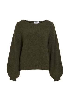 VILA, VIMARLEY L/S KNIT PULLOVER- NOOS - Strickpullover - forest night