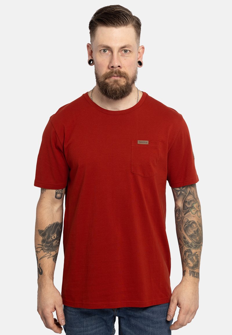 FORSBERG MIT BRUSTTASCHE - T-shirt basic - rot