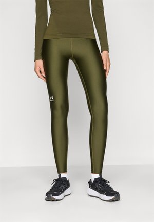 Under Armour HEATGEAR - Leggings - expedition green/white