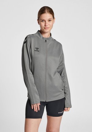 Hummel CORE XK - Felpa con zip - grey melange