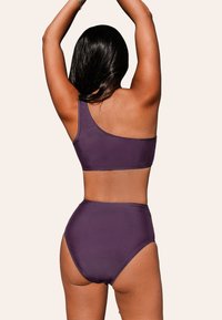 Cupshe STRAPLESS SHEER SET - Bikiny - dark purple