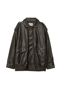 OVERSIZE WITH  - Manteau court - black