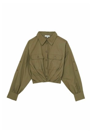 Reiss THALIA PLEAT-HEM - Gombos blúz - khaki