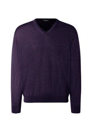 LINE V-AUSSCHNITT - Strickpullover - dark eggplant