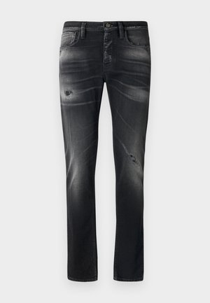 Emporio Armani TASCHE - Kavbojke slim fit - denim nero
