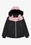 SKI JACKET WITH REMOVEABLE FUR HOOD - Suusajakk - black/light pink