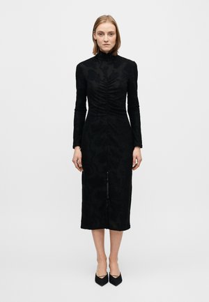 LONG SLEEVE ZIP DRESS - Robe de soirée - black