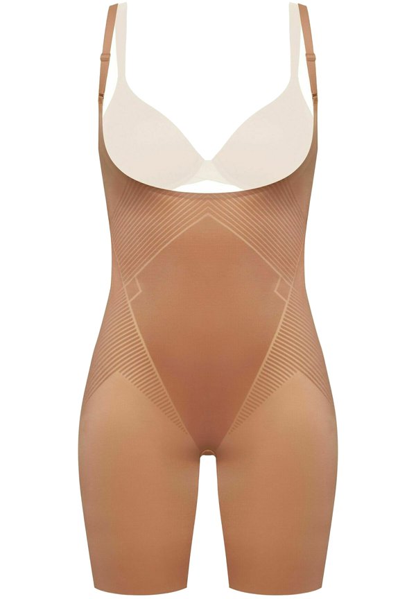 THINSTINCTS® 2.0 OPEN-BUST MID-THIGH BODYSUIT - Body - café au lait2