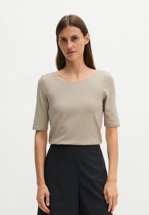 Marc O'Polo, MARC O'POLO DFC T-SHIRT SLIM AUS WEICHEM STRETCH-JERSEY - T-shirt basic - linen beige