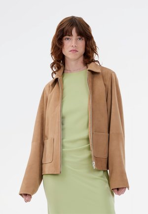 SUSEN - Δερμάτινο μπουφάν - camel