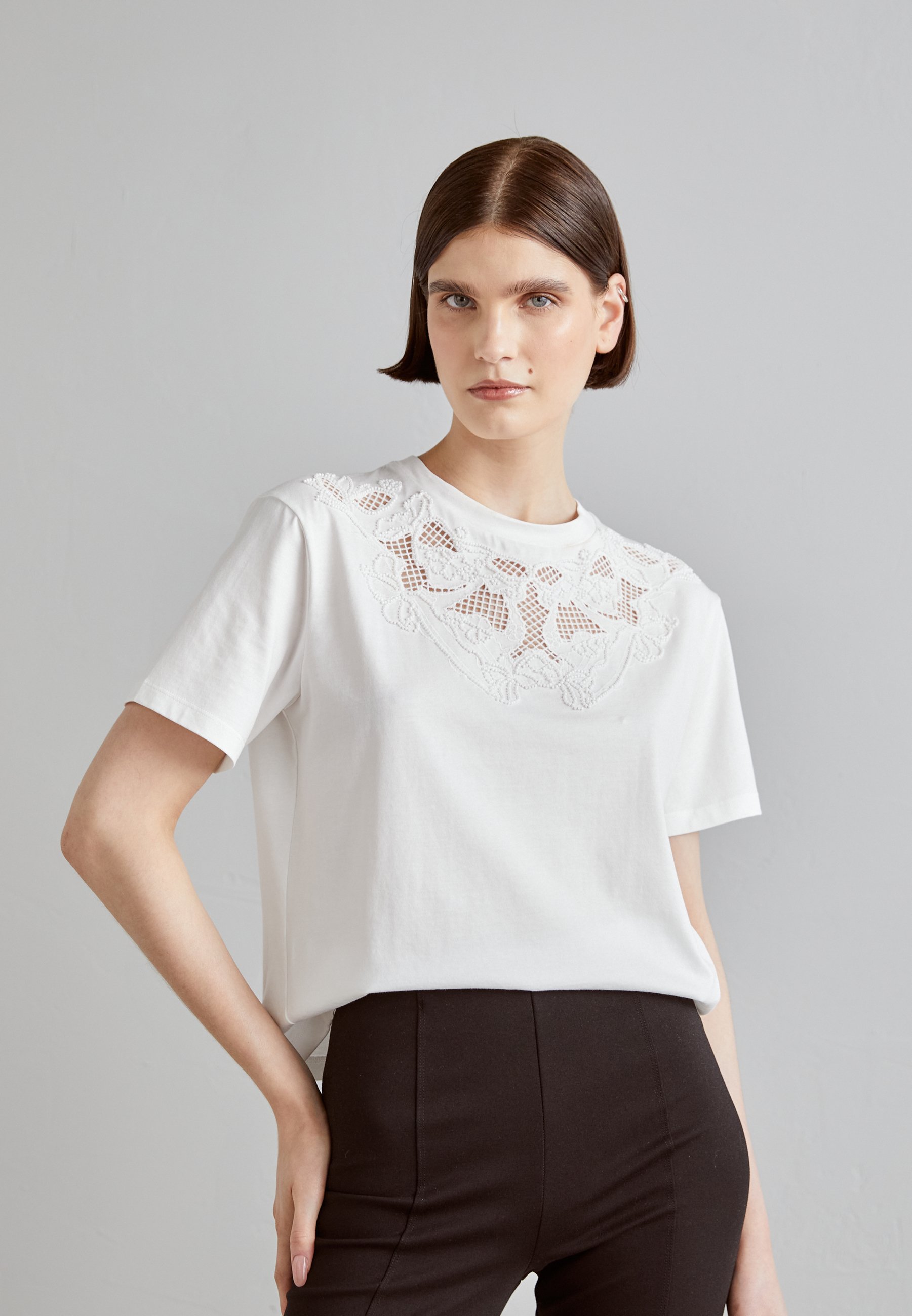 Blouse MAJE – Taille 1 (36/38), Blanc – Occasion En Très Bon état
