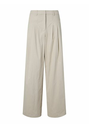 YAS, WIDE-LEG TROUSERS YASLULLA HW - Pantalon classique - pumice stone
