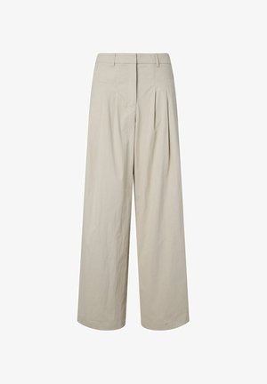 YAS, WIDE-LEG TROUSERS YASLULLA HW - Pantalon classique - pumice stone