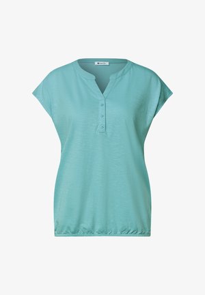 Street One, DROP-SHOULDER SHIRT WITH SPLIT NECK - T-paita - misty mint