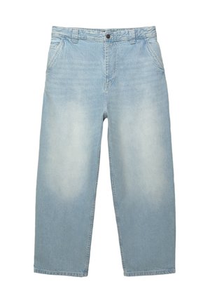 Lys blå denimbukser med en afslappet pasform, fem lommer og en falmet finish. Lavet af bomuld med lige ben-design.
