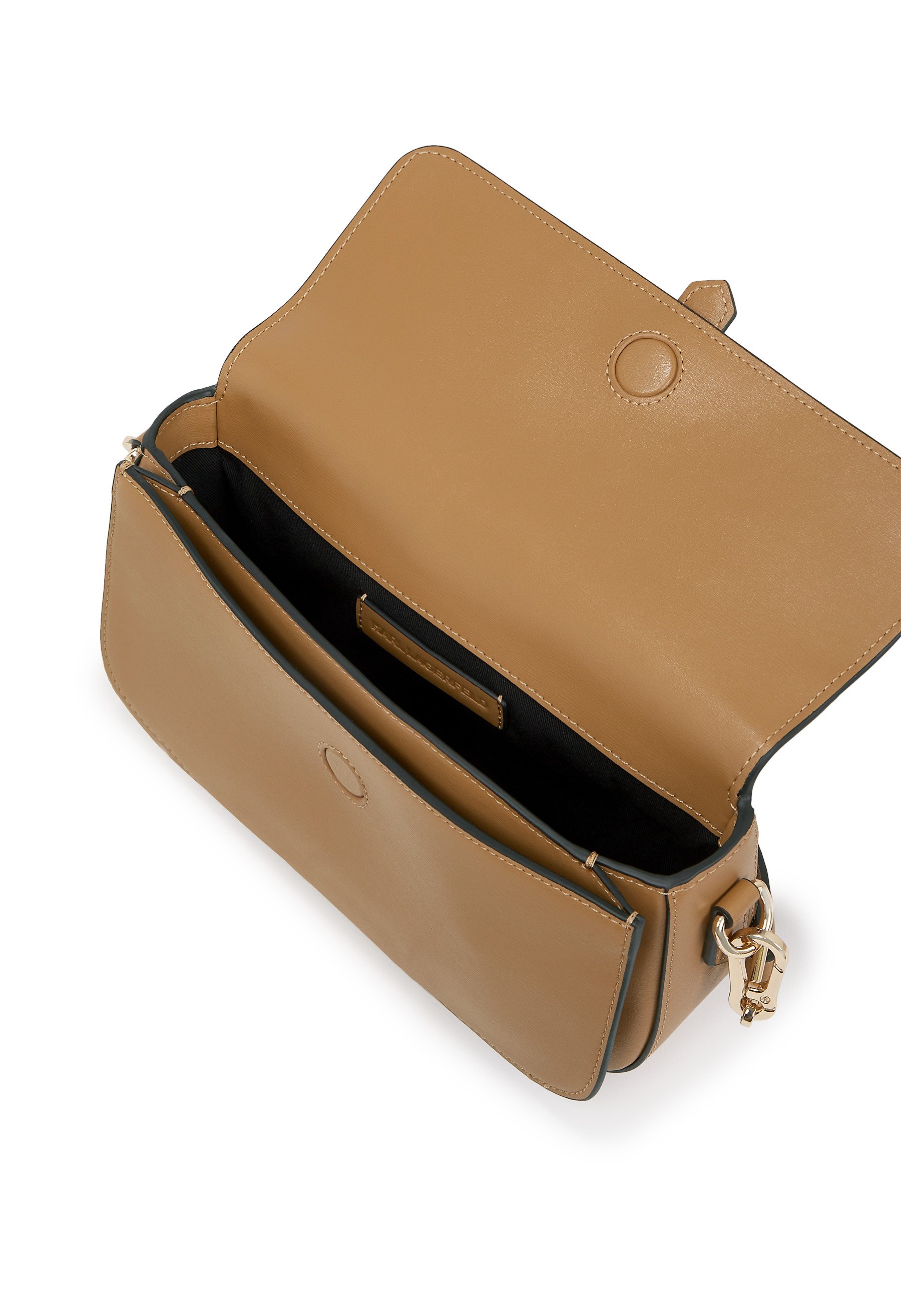KARL LAGERFELD ブラウンレザー ビジネスバッグ KARL LAGERFELD K / Autograph Padlock E / W Tote Dark Friar Brown