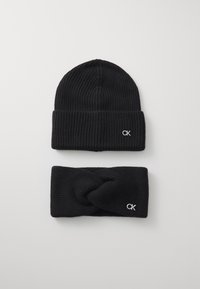 Calvin Klein BEANIE & HEADBAND SET - Čelenka - black