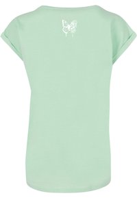 Merchcode FLOWERS BLOOM EXTENDED SHOULDER - Marškinėliai su spaudiniu - neo mint