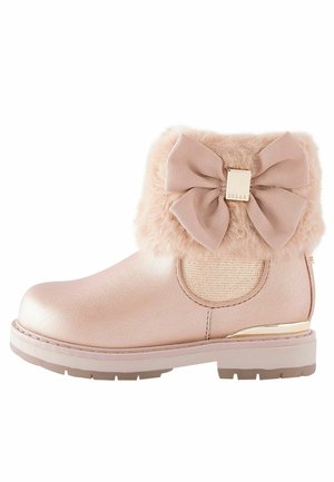 FUR CUFF WITH BOW - Talvesaapad - pink