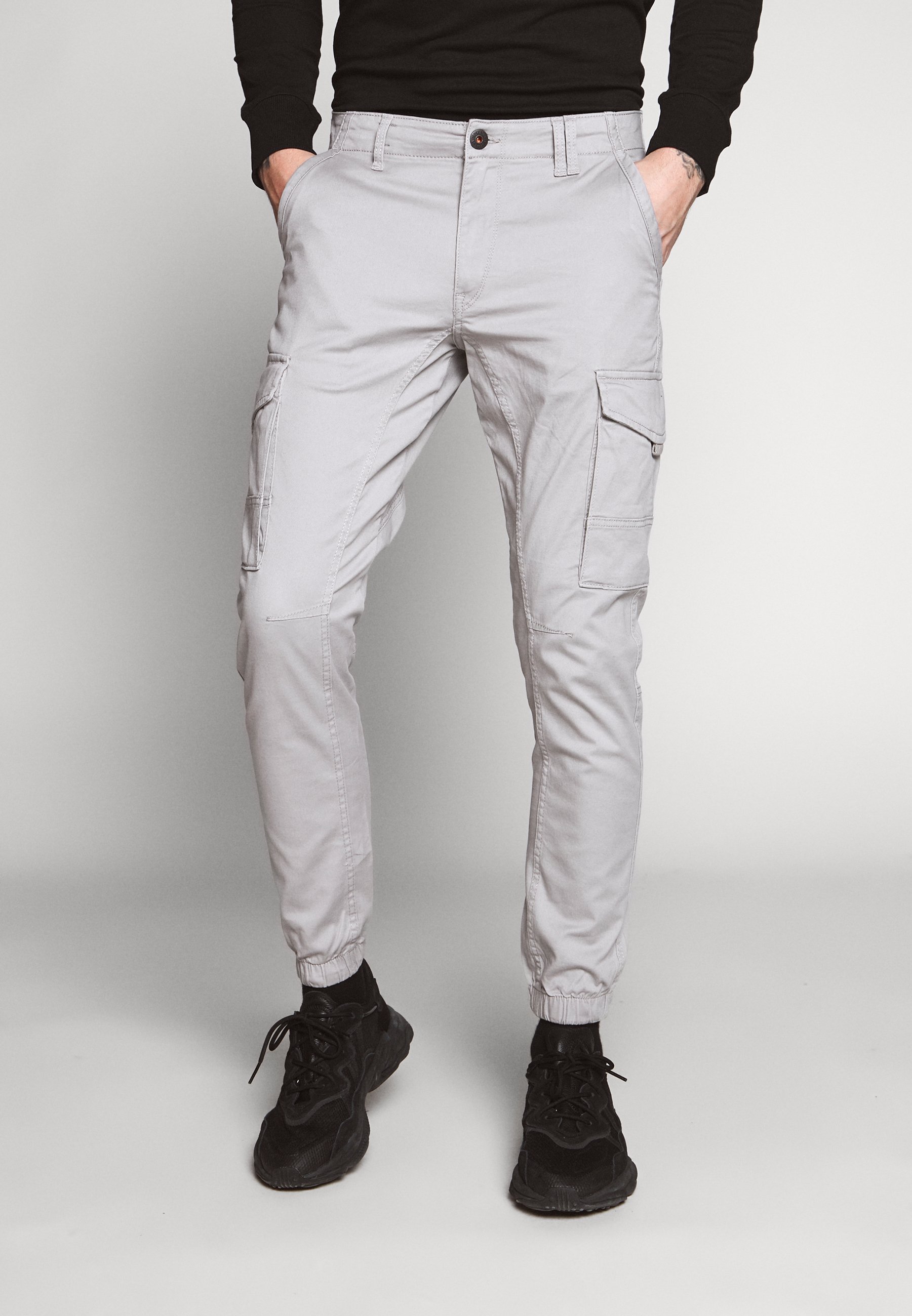 Jack & Jones JJIPAUL JJFLAKE - Pantalon cargo - drizzle/gris