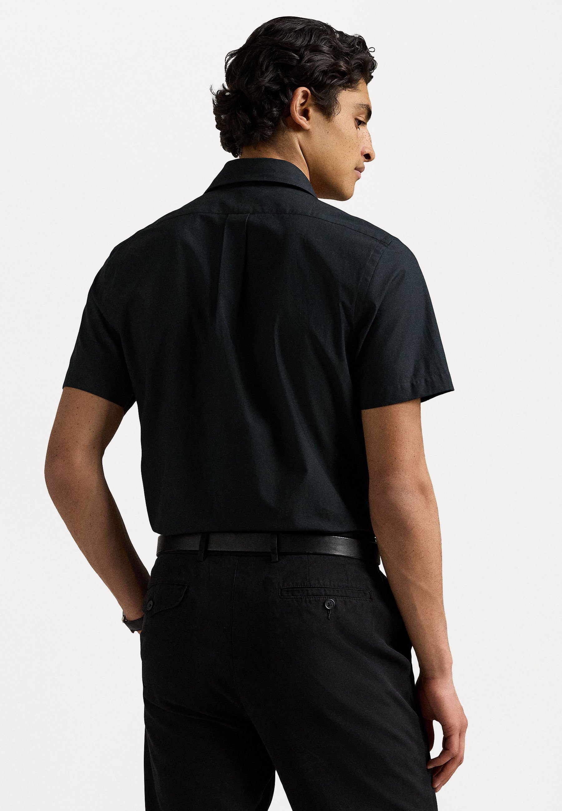 ★★POLO RALPH LAUREN★★ Custom fit poplin shirt black MNPO Polo Ralph Lauren Men's Poplin Short Sleeve Shirt - Polo