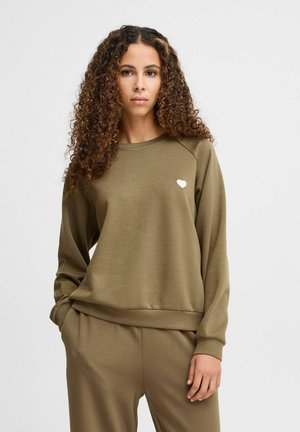 ICHI IXSVALA LS - Sweatshirt - lizar w creme