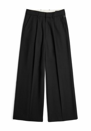 G-STAR, FLUID WIDE LEG PANTS - Broek - dk black