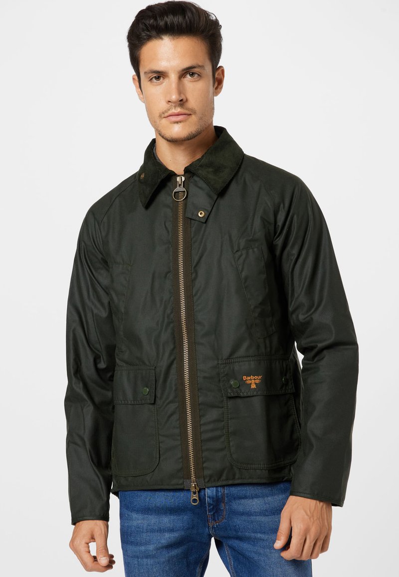 Barbour Beacon BEDALE WAX Faux leather jacket green/dark green Zalando.de