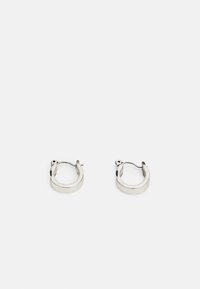 CUT OUT HOOP EARRING - Brincos - silver-coloured