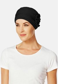 Christine Headwear - LOTUS TURBAN - Pearätik - black Väikepilt 1