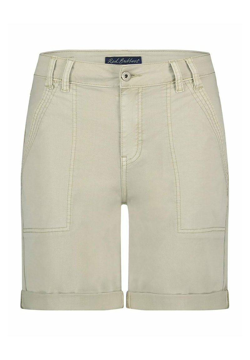 Red button Jeansshort - beige