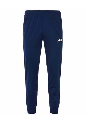 Pantaloni sportivi in blu navy con vita elasticizzata, gambe affusolate e accentuazione del logo bianco sull'anca sinistra. Realizzati in tessuto leggero e morbido.