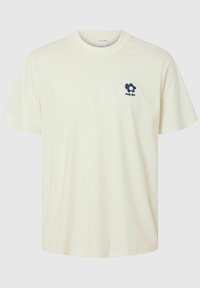 BESTICKTES - T-shirt basic - egret