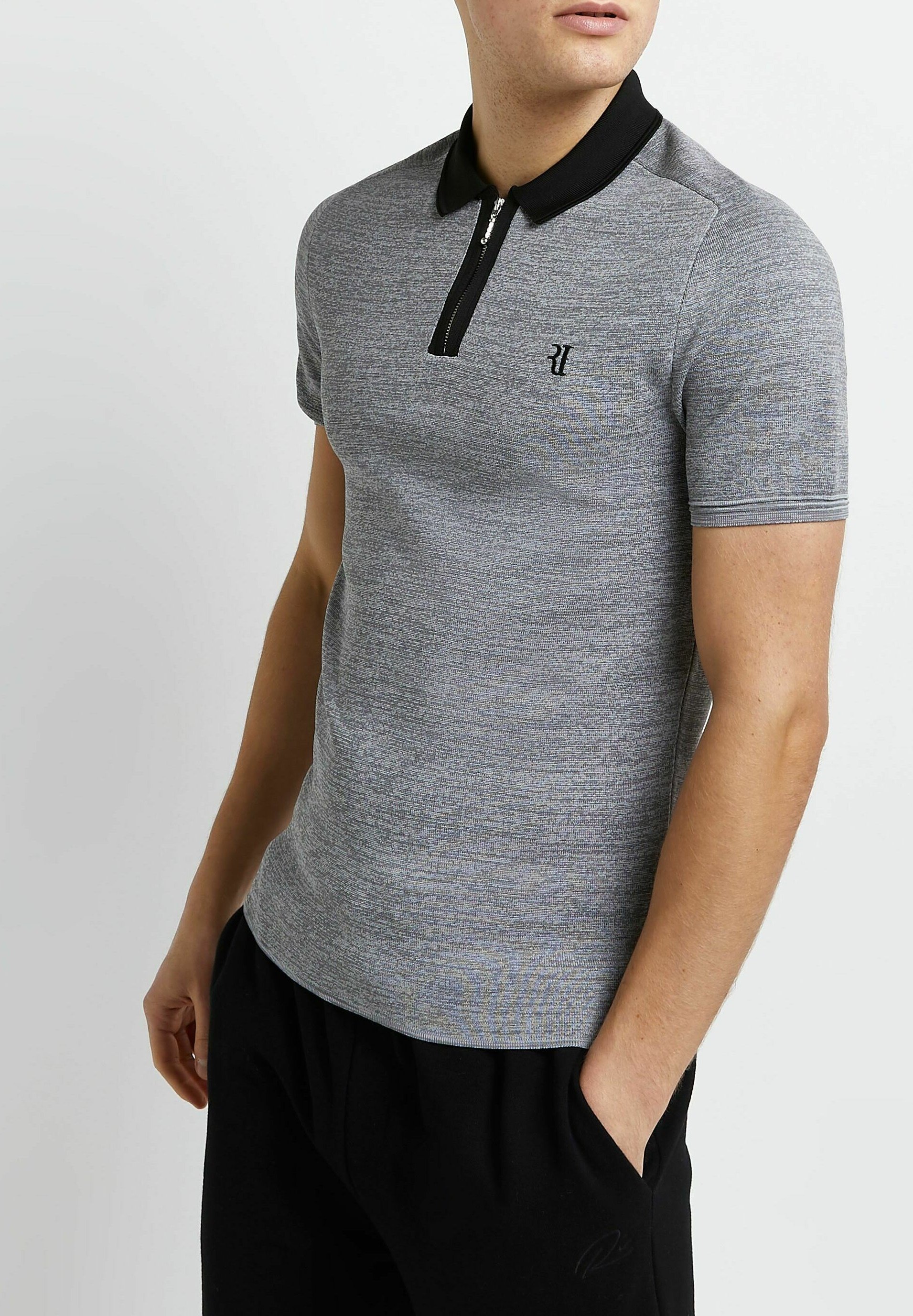 River Island Polo shirt - grey - Zalando.de