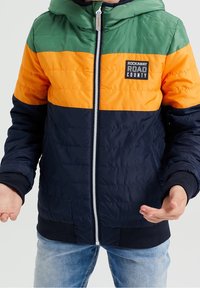 WE Fashion REVERSIBLE JAS MET COLOURBLOCK - Tunn jacka - green