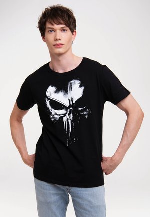 T-SHIRT MARVEL - PUNISHER TECHNO SKULL - Print T-shirt - schwarz