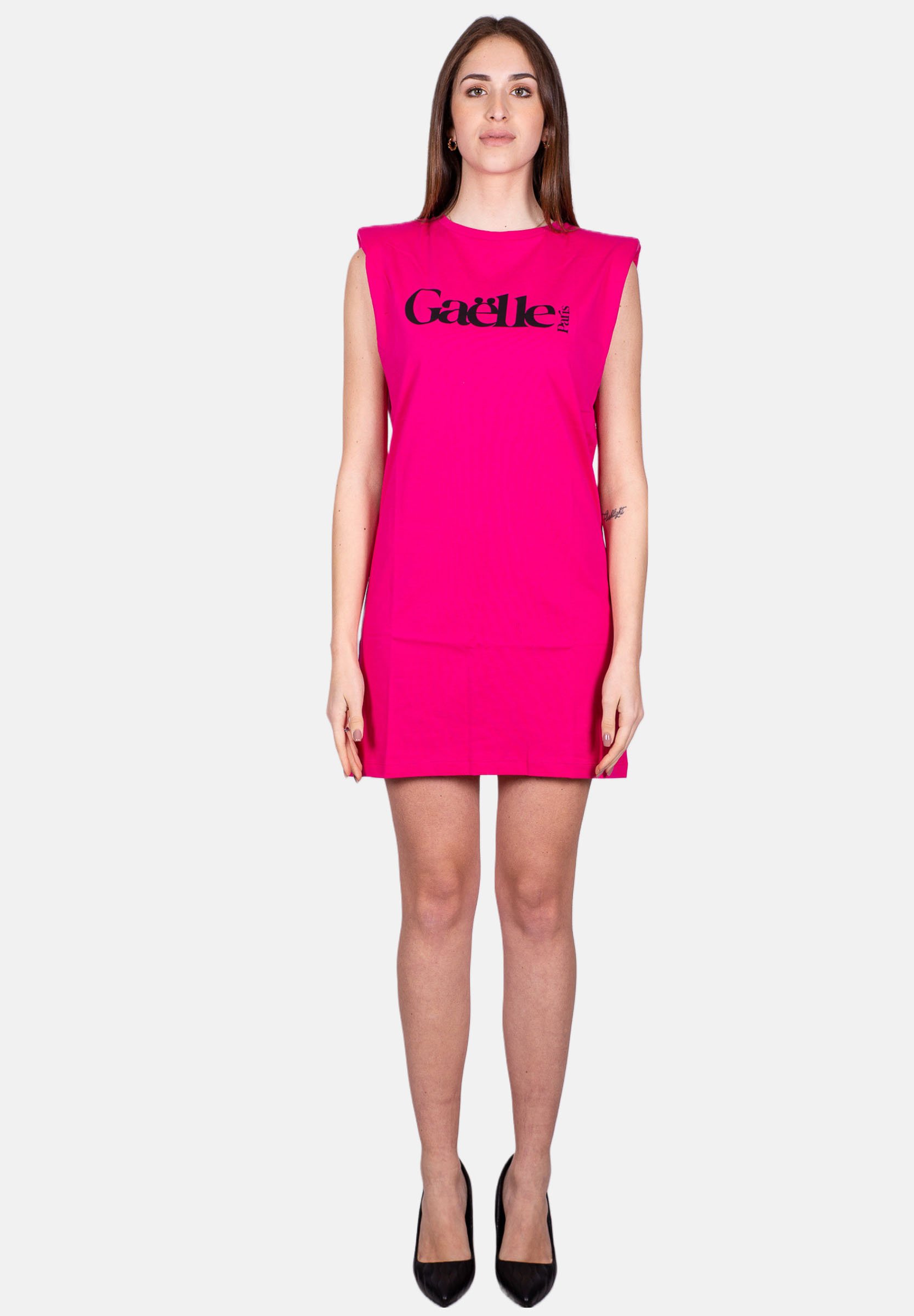 GAeLLE CON SPALLINE Vestito casual fuxia