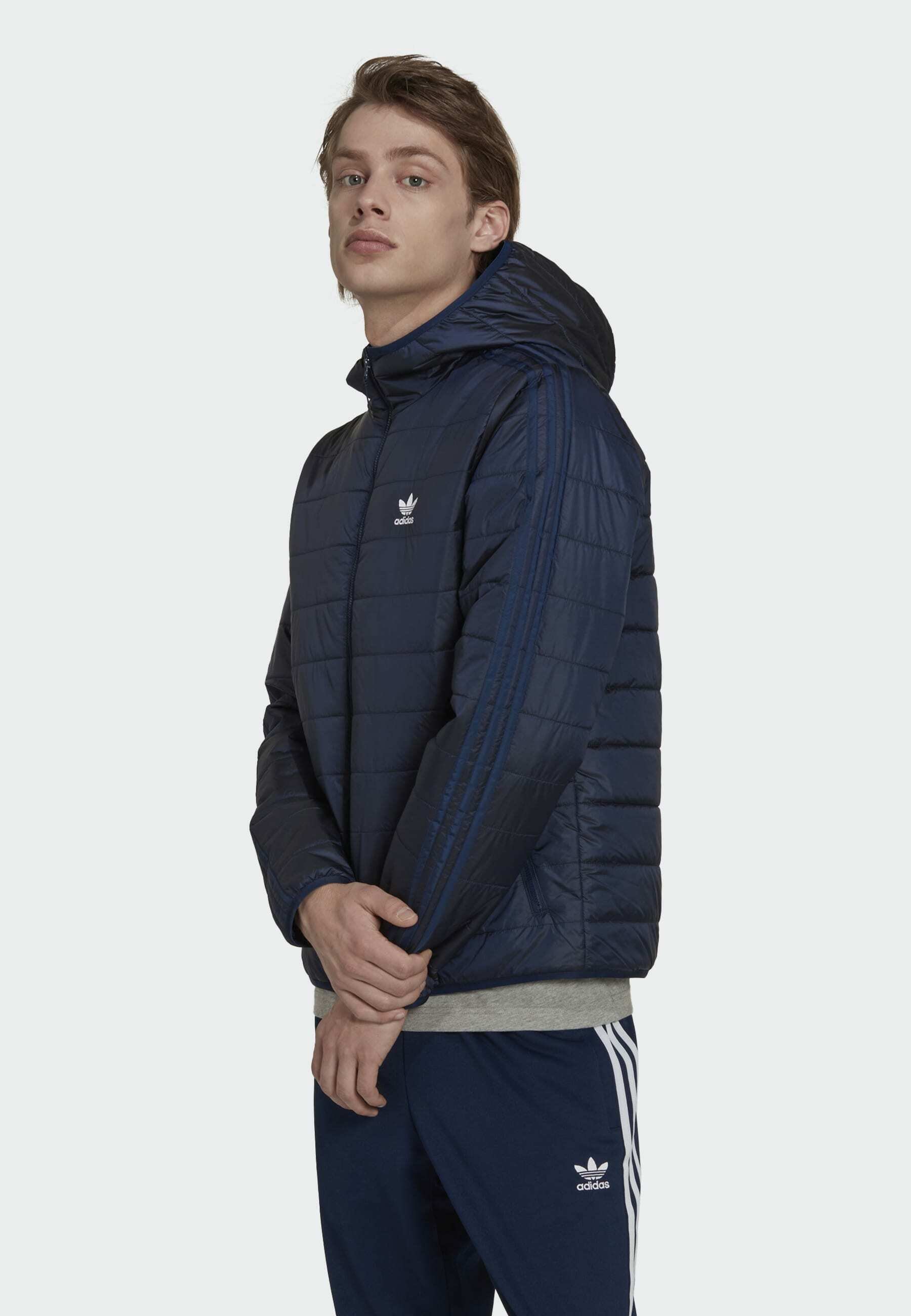 adidas Originals HOODED PUFF - Winterjas - blue/blauw - Zalando.nl