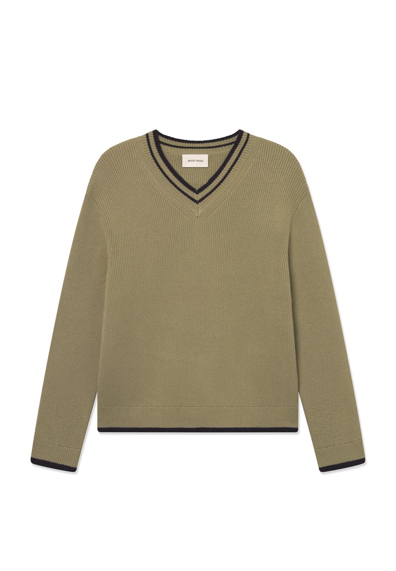 WOOD WOOD COBEK V-NECK  - Maglione - fallen rock