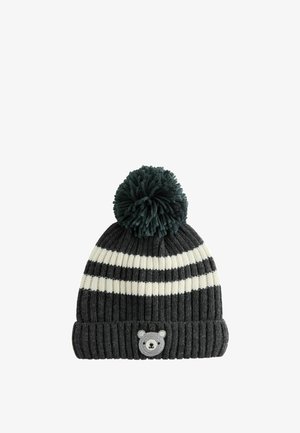 Next, POM BEAR BEANIE - Pletena kapa - white black