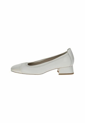 Klasické lodičky na opätku - offwhite comb