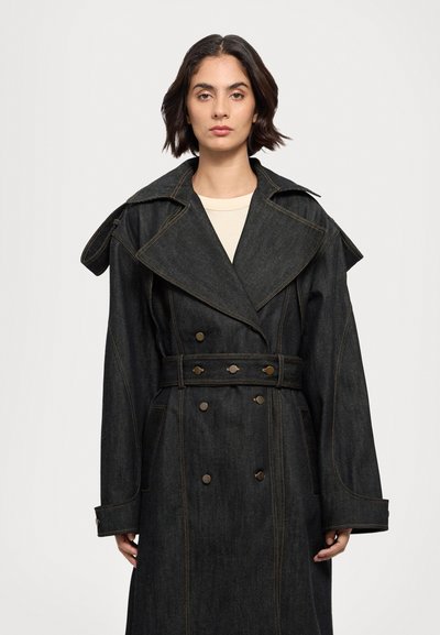 Materiel WIDE FIT - Šineļveida mētelis - dark denim