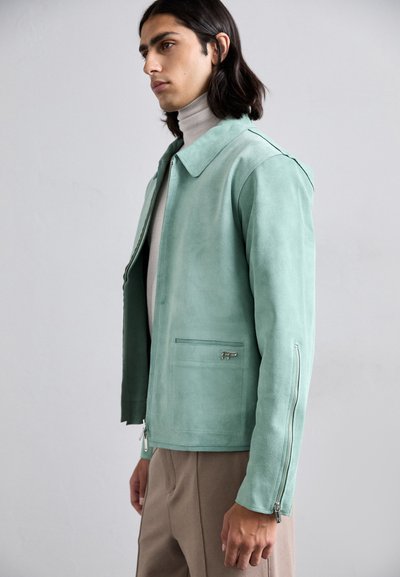 Filling Pieces JACKET - Giacca di pelle - green