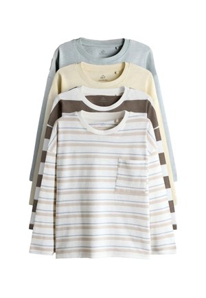 THE SET REGULAR FIT - 4 PACK - Top s dlhým rukávom - brown cream green yellow