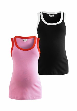 REGULAR FIT - 2 PACK - Débardeur - black pink