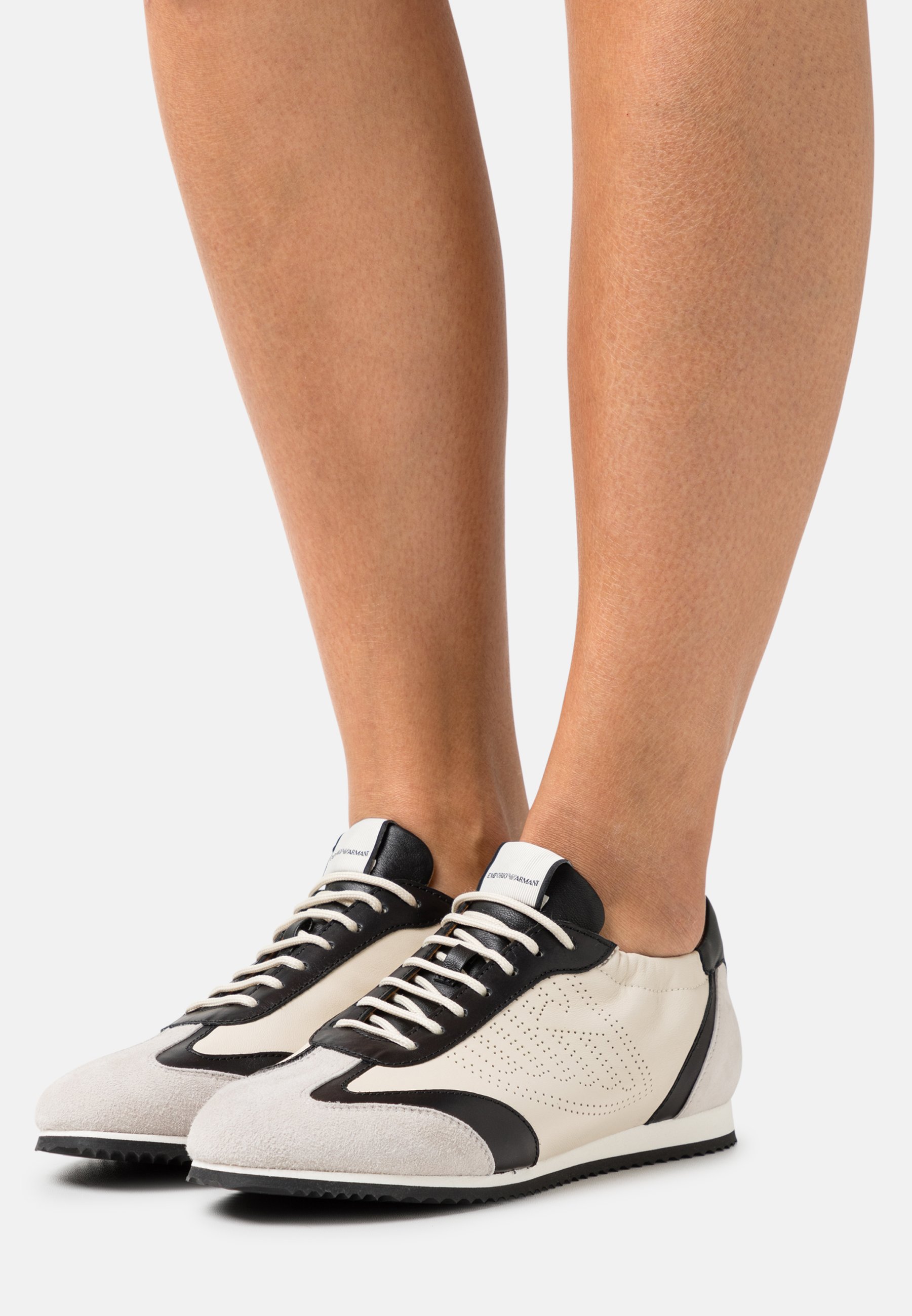 Emporio Armani Sneakers basse - lino/black/bianco - Zalando