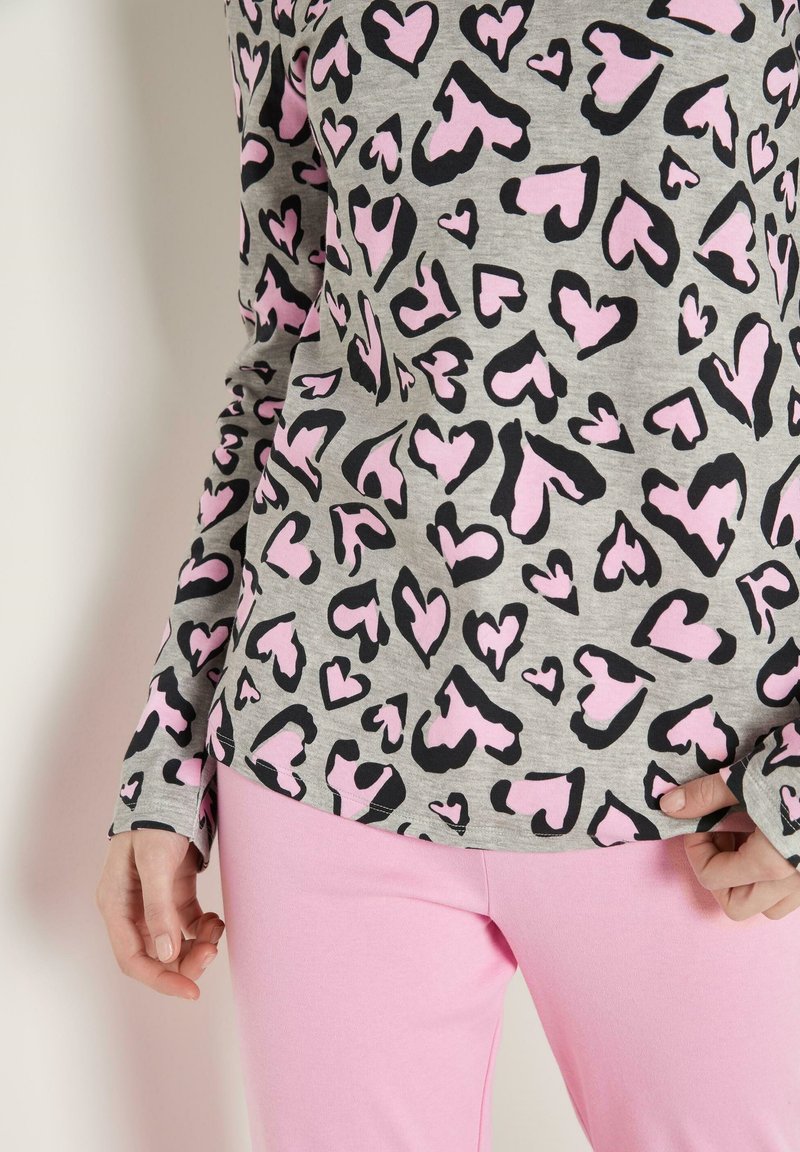 Damen Nachthemden | Tezenis LANGER SET Nachtwäsche Set grau light grey blend animal print/hellgrau - IH90646 Damen Nachthemden | Tezenis LANGER SET Nachtwäsche Set grau light grey blend animal print/hellgrau - IH90646