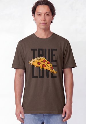 watapparel, TRUE LOVE UNISEX - T-Shirt print - mocha